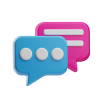 ui ikon, konversation, 3d tolkning png