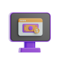 mobile bancaire en ligne bancaire 3d illustration png