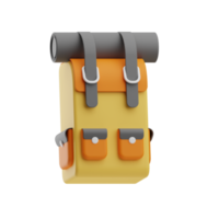 Travel, backpack, 3D Icon Illustration png