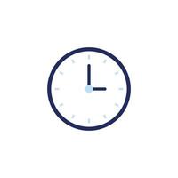 vector icon concept of clock with line circle and dot for each hour. Can be used for education, company, technology. Can be applied to web, website, poster, mobile apps, ads