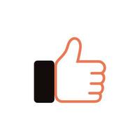 vector icon concept of social media thumbs up with line style hands. Can be used for social media, service, helpdesk, user satisfaction, feedback. Can be for web, website, poster, mobile apps