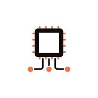 vector icon concept of computer chips or semiconductors. Can be used for technology, innovation, startup, company, corporate, solutions, services. Can be for web, website, poster, mobile apps