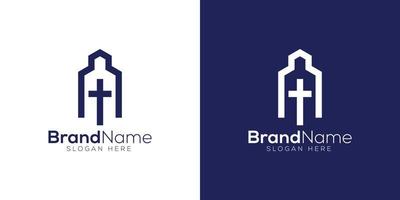 Church logo design template free vector