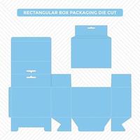 Rectangular box packaging die cut vector