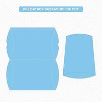 Pillow box packaging die cut template vector