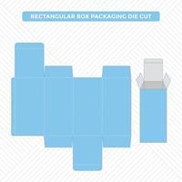 Rectangular box packaging die cut template vector