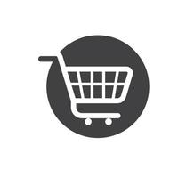 trolley basket icon vector element design template
