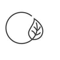 leaf eco friendly circle  icon vector concept design