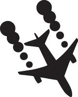 Plane icon symbol image vector, illustration of the flight aviation in black image. EPS 10 vector