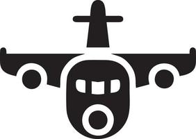 Plane icon symbol image vector, illustration of the flight aviation in black image. EPS 10 vector