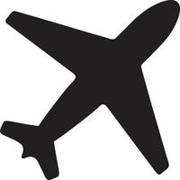 Plane icon symbol image vector, illustration of the flight aviation in black image. EPS 10 vector