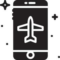 Plane icon symbol image vector, illustration of the flight aviation in black image. EPS 10 vector