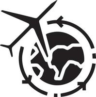 Plane icon symbol image vector, illustration of the flight aviation in black image. EPS 10 vector