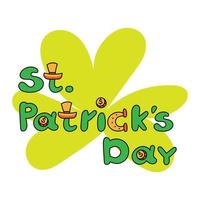 color vector doodle lettering st patrick's day