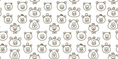 monochromatic vector pattern of different bears