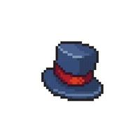 magician hat in pixel art style vector