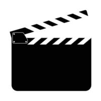 Blank movie clap board template vector