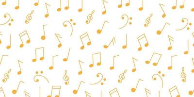 Music notes pattern for background vector
