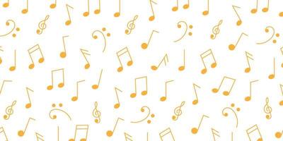 Music notes pattern for background vector