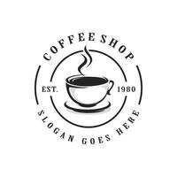 Coffee shop logo design illustration vector