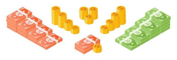 Iraqi Dinar Money and Coin Bundle Set vector