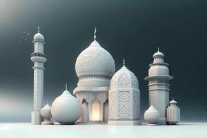 Ramadán kareem decoración islámico saludos diseño antecedentes. ai generado foto