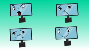 Facial Expressions Theme Monitors vector