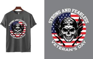 American Veteran T-shirt Design. vector