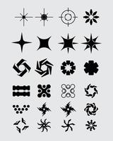 Abstract icon shape symbol set bundle geometric template clip art vector editable