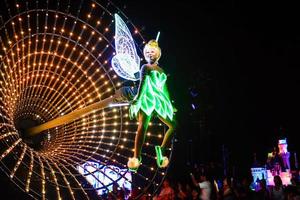 HONG KONG, CHINA - JUN 10-little Angel in Tinker Bell cartoon's parade in Disneyland on June 10, 2015. Hong Kong Disneyland Built in 2012,Is the world's five Disneyland photo