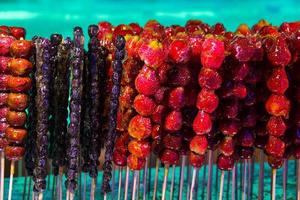 Tang hulu or Chinese sugar-coated fruit stick. The snack of China in the Winter. photo