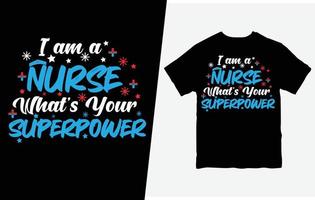 Nurse T-shirt design, typography, vintage Pro Vector
