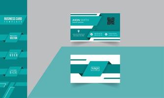 Blue Professional Corporate Business Card. Design Vector Template