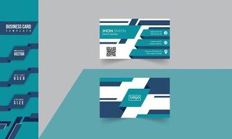 Blue Professional Corporate Business Card. Design Vector Template