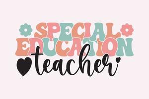 Teacher sublimation,retro Shirt Design vector