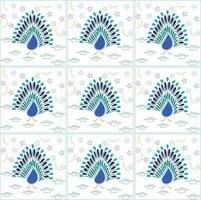Free vector lovely hand drawn peacock pattern