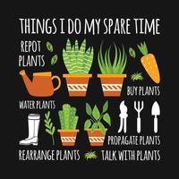 Gardening Botanical Plants Vector T-shirt Design