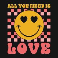 Valentine's Day Retro Vector T-Shirt Design