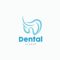 logotipo de diente, vector de salud dental, ilustración de marca de cuidado