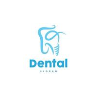 logotipo de diente, vector de salud dental, ilustración de marca de cuidado