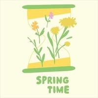 Springtime Vector Clipart Illistration for Greeting Cards