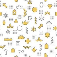 Seamless pattern of simple geometric shapes. Vector illustration. EPS10