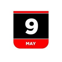 8th May calendar Vector page. 8 may day icon.