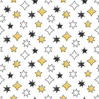 Geometric Seamless Pattern Of Stars On A White Background. Vector illustration. EPS10