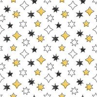 Geometric Seamless Pattern Of Stars On A White Background. Vector illustration. EPS10