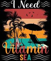 Summer t shirt design eps vector