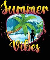 Summer t shirt design eps vector