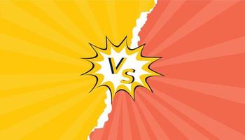 Versus Letters Or VS Battle Fight Competition. Cute Cartoon Style. Pink  Yellow Background Template. Sunburst With Ray Of Light. Starburst Effect.  Flat Design. Vector Illustration Royalty Free SVG, Cliparts, Vectors, and  Stock