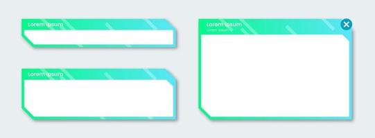 Futuristic lower third and pop up illustration. Video overlay element. vector