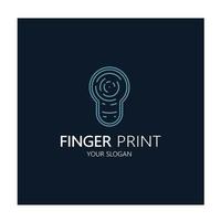simple flat fingerprint logo,for security,identification,badge,emblem,business card,digital,vector photo
